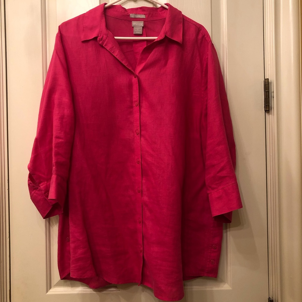 No-iron Chico’s linen button down